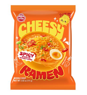 OTOKI Cheese Ramen - Spicy Flavor | Bold, Cheesy &amp; Spicy Instant Noodles (4 Pack, 15.66oz)