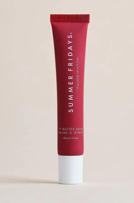 Summers Friday Lip Butter Balm, Vegan Moisturizing Formula with Shea Butter, Cherry - sheer cherry red