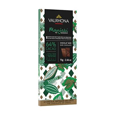 VALRHONA 64 Manjari Dark Chocolate Bar, 2.46 OZ