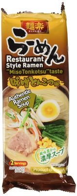 Hikari Menraku Tonkotsu Ramen Noodles, Miso, 6.5 Ounce