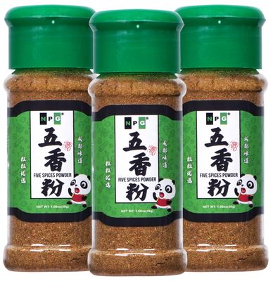 NPG Authentic Chinese Five Spice Blend 1.08 Oz (Pack of 3), Gluten Free, All Natural Ground Chinese 5 Spice Powder, No Preservatives No MSG, Mixed Spice Seasoning for Asian Cuisine &amp; Stir Fry