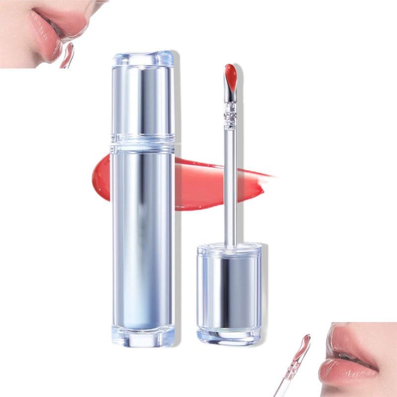 Judydolll Ice Watery Lip Gloss, Ice Iron Tinted Lip Tint, Jelly Hydrating Lip Gloss, Long-Lasting Lightweight Lip Tint (07)