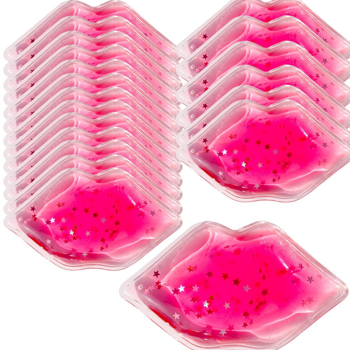 Soulagers lips Ice Pack, Lip Shape Gel Pack for Filler After Care, Reusable Shaped Pads, Pain Relief and Eye Relax, Anti-Aging Care Pad Reduce Swelling of Lips(30 pcs)