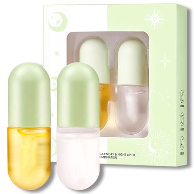 DuoZeng Lip Plumper Set,Lip Plumper Oil Gloss Moisturizing Lip Plumper Lip Care Serum,Hydrating Plump Gloss Reduce Fine Lines,Lip Plumper for Day &amp; Night Use Set A2Pcs