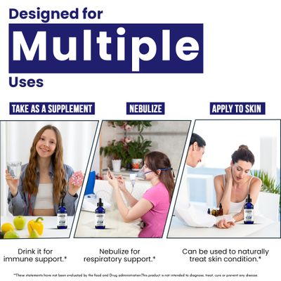 Optivida Health Nano Colloidal Silver Liquid (2 Pack) - Immune Support Supplements with Silver Hydrosol, Liquid for Immune Support, Colloidal Silver for Immune System.