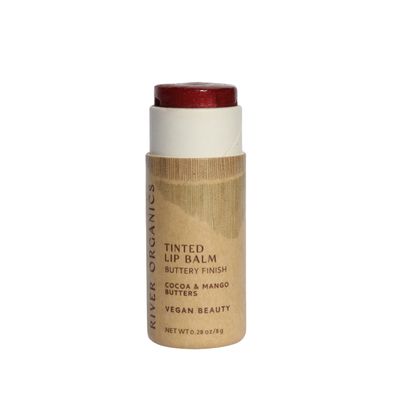 Tinted Lip Balm - Rouge | Vegan, Plastic-Free, Long-Lasting, Organic, Zero-Waste 0.28 OZ
