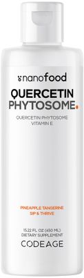 Codeage Liquid Quercetin Phytosome Supplement, Quercetin 1000 mg Dihydrate, 3-Month Supply, Immune Support, Sophora Japonica, Vitamin E, Liposomal Delivery, Vegan, Non-GMO, 15.22 fl oz
