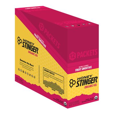 Honey Stinger Organic Fruit Smoothie Energy Gel | Gluten Free & Caffeine Free | for Exercise, Running and Performance | Sports Nutrition for Home & Gym, Pre and Mid Workout | 12 Pack, 13.2 Ounce