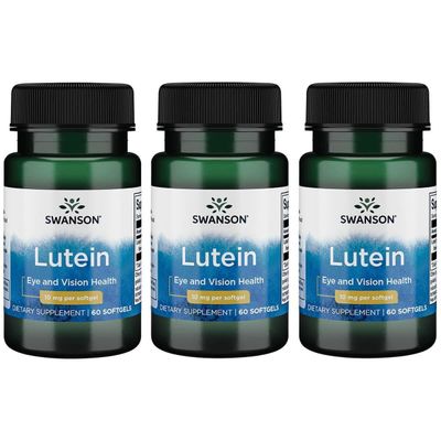Swanson Lutein 10 Milligrams 60 Sgels (3 Pack)