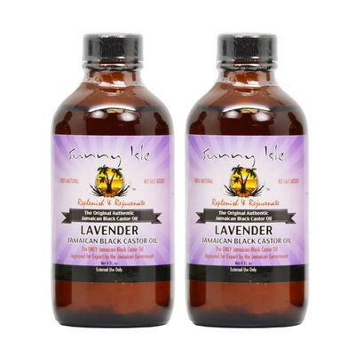 Sunny Isle Jamaican Castor Oil Lavender Black 4 Ounce (118ml) (2 Pack)