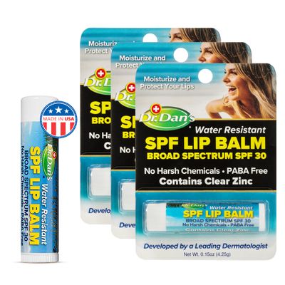 Dr. Dan&#39;s SPF 30 Lip Balm Mineral Based 3 Pack