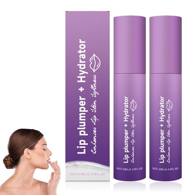 2PCS Lip Plumper, Hydrator Lip Balm, Volumizing Gloss with Anti-Aging Ingredients, High-Shine Moisturizer for Smooth, Plump Lips, Cooling &amp; Non-Sticky Formula