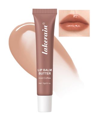 Tinted Lip Butter Balm,Ultra-Hydrating Tinted Lip Butter Gloss Non-Sticky Tint Lip Stain,Ice Coffee Sheer Nourishing Lip Glow Oil for Instant Moisture Women Sooth&amp;Soften Dry Cracked Lip Care Makeup-03