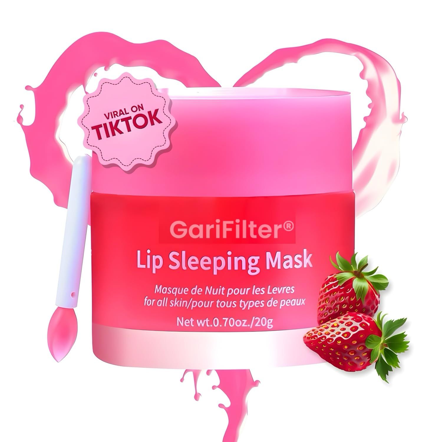 GariFilter Lip Sleeping Mask - Intensive Hydration with Vitamin C, Murumuru &amp; Shea Butter | Antioxidant Treatment for Dry, Flaky Lips | Perfect Stocking Stuffer Gift