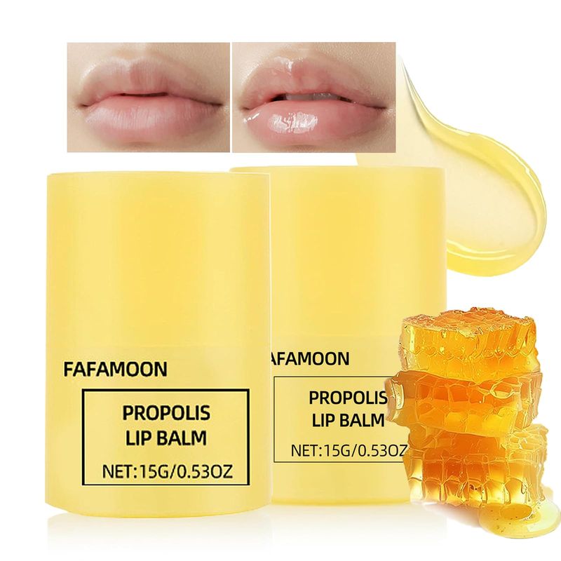 2 PCS Honey Lip Butter, Moisturising Lip Balm With Beeswax &amp; Vitamin E, Hydrating Lip Repair &amp; Mask All-Day Long-lasting Moisture, Korean Lip Care
