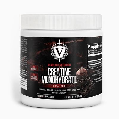 Vanguard Nutrition 100 Pure Creatine Monohydrate Powder 50 Servings