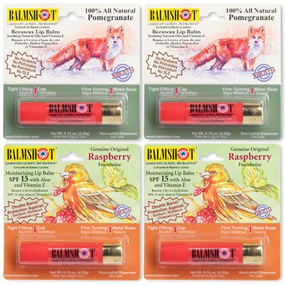 BALMSHOT Lip Balm 4 Pack (Fruit Combo (Variety Pack))