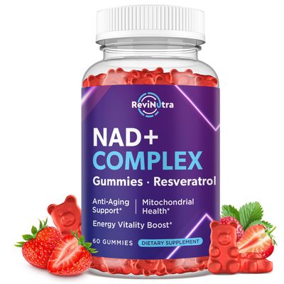 NAD Supplement Gummies, NAD Resveratrol Supplement for Men and Women 1000MG, with Resveratrol, NR, Trimethylglycine, Niacin, NAD Plus - Anti-Aging, Cellular Wellness, Energy, Focus, 60 Gummies
