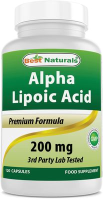 Best Naturals Alpha Lipoic Acid 200 Mg 120 Capsules