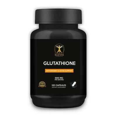 Klever Lifestyle | Glutathione | Antioxidant Supplement | Supports Cellular Health, Detoxification, Tissue Repair, and Immune Function | 120 Capsules | 500mg per Serving
