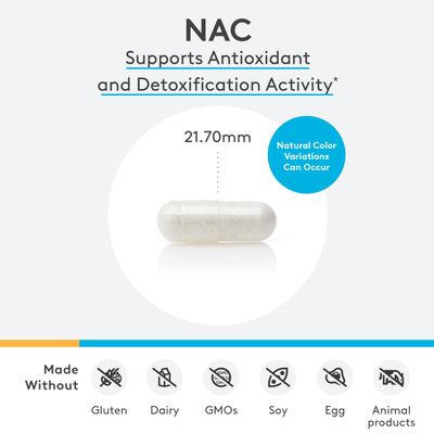 XYMOGEN NAC N-Acetyl-Cysteine 600mg - Cardiovascular, Antioxidant, Liver Detox Immune Support Supplement - Supports Glutathione Synthesis - Non-GMO NAC Supplement (60 Capsules)