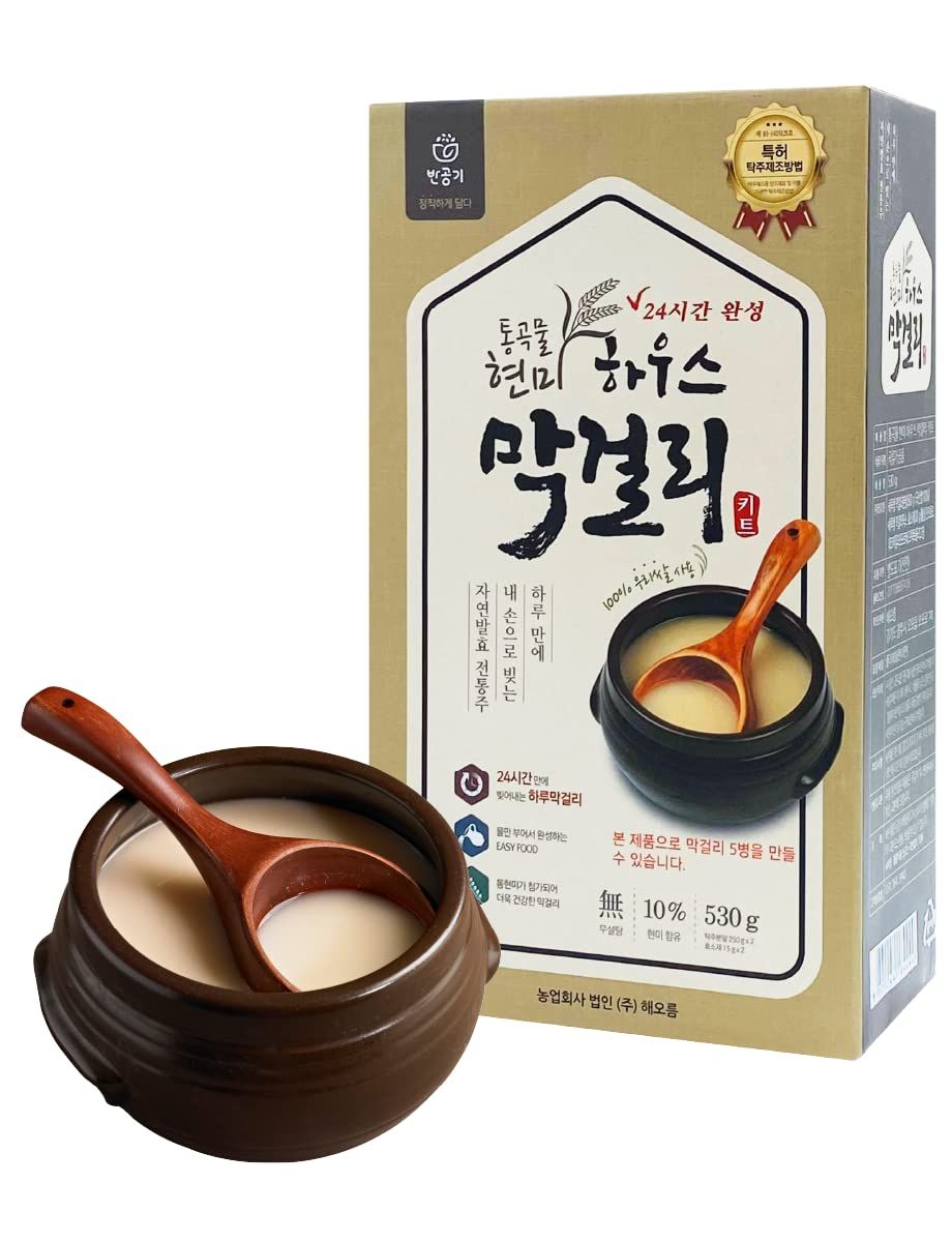 FARMER QUEEN Whole Grain Brown Rice Makgeolli DIY Kit 530g / Korean Traditional Makgeolli Made Easily, Conveniently And Quickly/
