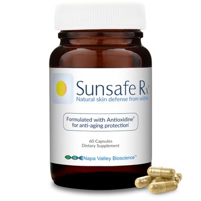 Sunsafe Rx Anti Aging Supplement: Natural Skin Protection Pills with Antioxidants for a Youthful Appearance &amp; Eye Health Vitamins, Minerals, &amp; 250mg Polypodium Leucotomos (60 Capsules)