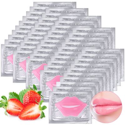 50PCS Lip Mask Sheet,Collagen Crystal Lip Masks,Pink Lip Care Pads Mask for Moisturizing Nourishing,Anti-Aging &amp; Anti-Wrinkle,Lip Gel Patches Pads for Dry Lip,Remove Dead Skin