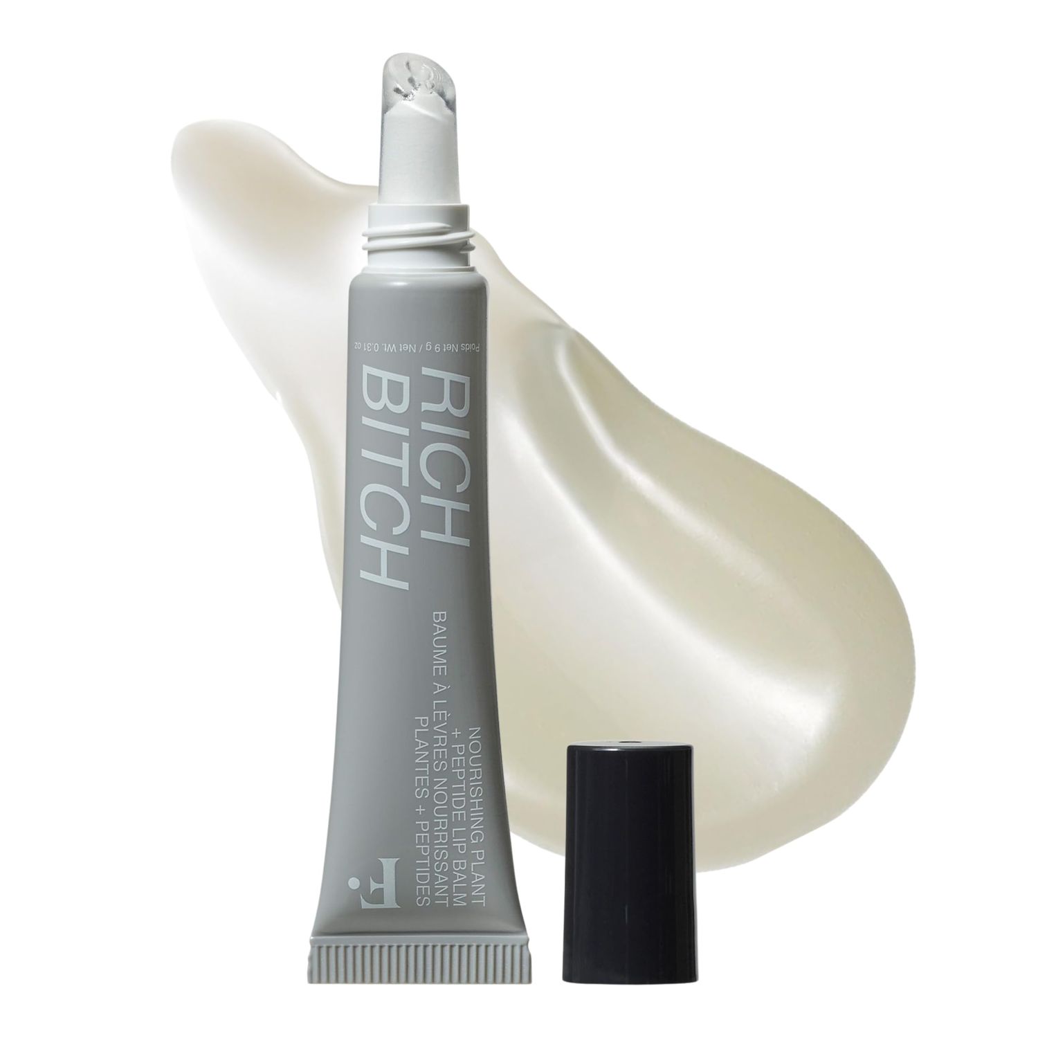 Freck Beauty RICH Beotch Nourishing Plant Peptide Lip Balm - Moisturizing Lip Treatment, Sheer Hydration Infused with Jojoba Seed, Castor Seed and Prickly Pear. Clear Shade