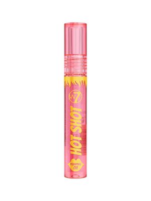 W7 Hot Shot Plumping Oil Bundle - Enhancing &amp; Repairing Plump Effect For Fuller Lips - Clear &amp; Soft, Natural, Everyday Lip Care - 2 Pack