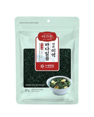 Kwangcheonkim Eogachan Pre-cut Sun-dried Sea Mustard Seaweed (80g, 32 portions) Wakame For Soup Salad Pure Sea Vegetable Various Seaweed Dishes , , , Made In Korea