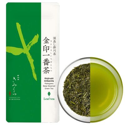 Fukamushi Sencha Green Tea 200g/ 7oz Loose leaf Value pack from Kakegawa Shizuoka Japan | Japanese Tea KIMIKURA