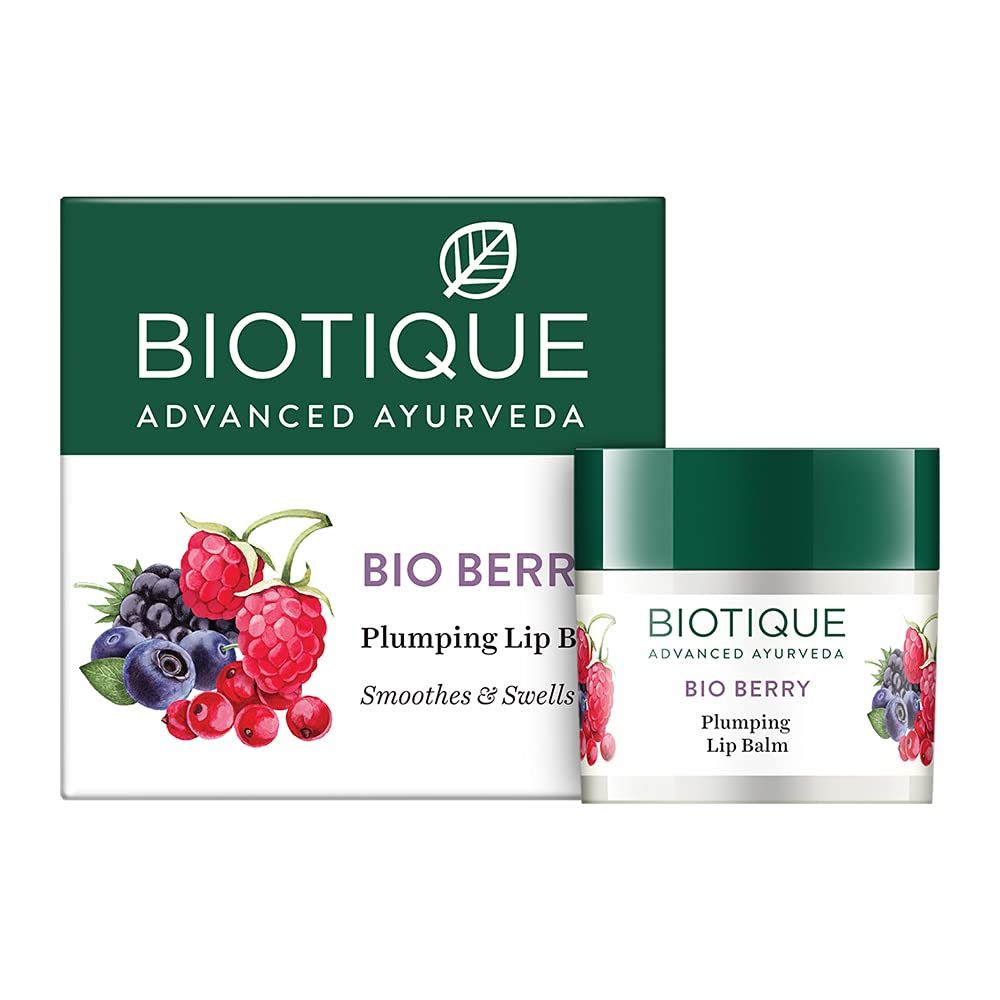 Biotique Bio Berry Plumping Lip Balm 12 Gm I Soothes &amp; Swell Lips I Unscented Lip Repair Lip Balm for Dry, Cracked Lips I For Men, Women, and Children. Great for Gifts