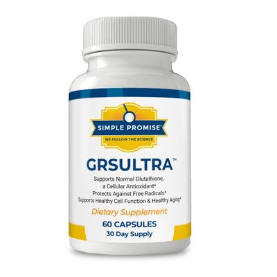 Simple Promise GRS Ultra - Glutathione Supplement with NAC 600mg N-Acetyl Cysteine, Selenium 200mcg &amp; Red Orange Complex - Antioxidant &amp; Cellular Support for Men &amp; Women - 30 Days Supply