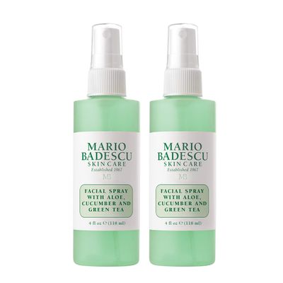 Mario Badescu Facial Spray with Aloe, Cucumber and Green Tea for All Skin Types | Face Mist that Hydrates &amp; Invigorates | 4 Fl Oz(Pack of 2)
