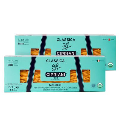 Cipriani Food Extra Thin Egg Pasta, 250 Gram (Pack of 2) (Tagliolini)