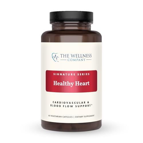 The Wellness Company Healthy Heart | 60 Capsule (1 mo. Supply) | with Grape Seed Extract, Taurine to Promote Heart Health | Non-GMO, Vegan, Gluten Free | Supporting Healthy Cardiovascular Function