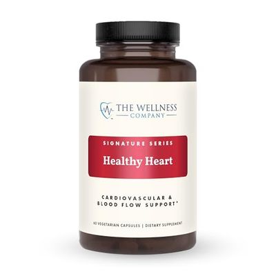 The Wellness Company Healthy Heart | 60 Capsule (1 mo. Supply) | with Grape Seed Extract, Taurine to Promote Heart Health | Non-GMO, Vegan, Gluten Free | Supporting Healthy Cardiovascular Function