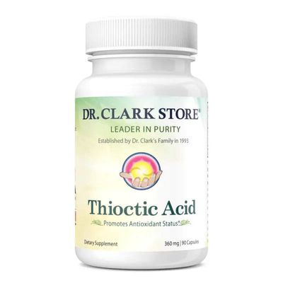 Dr. Clark Thioctic Acid Supplement - 360mg, 90 Capsules, Supports Healthy Liver Function &amp; Antioxidant Protection