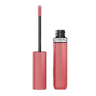 L&#39;Oreal Paris Infallible Lacque Resistance Liquid Lipstick, 16HR Long Lasting Lip Makeup with Lacquer-Like Shine and Zero Transfer, 600, Le Nu Rose