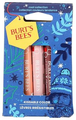 Burts Bees Kissable Colo, Apricot, Grapefruit, Watermelon Lip Shimmer Gift Set of 3 x 0.09 oz (2.55g) - 1 Count