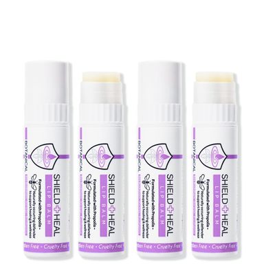 SHIELDHEAL - 4 Pack - Botanical Lip Balm with Aromachology, Mood-Boosting Fragrance Technology, Soothes Chapped Lips &amp; Relieves Dryness, Silky Smooth Texture Warms on Contact (4 Pack)