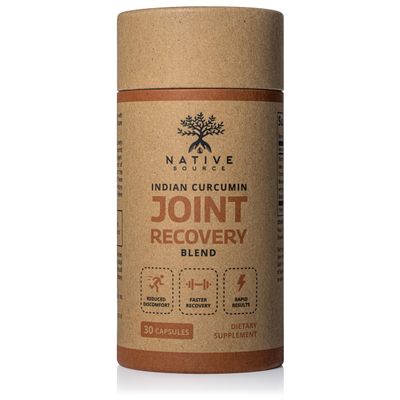 Indian Curcumin: Joint Recovery | Turmeric, Tamarind Seeds, Boswellia and Black Pepper Extracts | Biodegradable BPA-Free Bottle | 30 Capsules | MAHA | Dietary Supplement