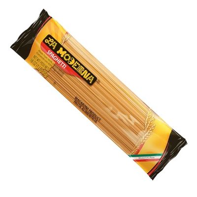LA MODERNA, Spaghetti, Pasta, Hecha con Smola de Trigo Durum, Enriquecida con Vitaminas y Hierro, 16 oz, Pack de 20