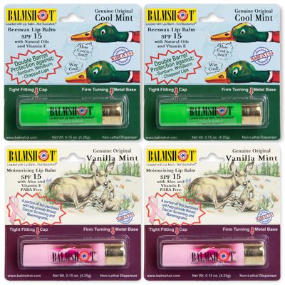 BALMSHOT Lip Balm 4 Pack (Minty Combo Variety Pack)