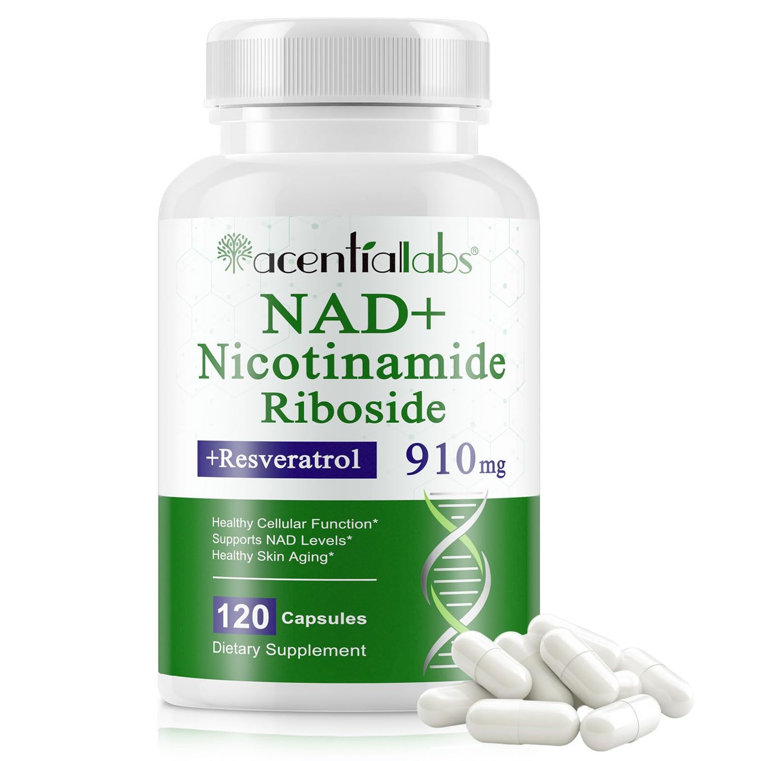 NIFEISHI NAD Supplement, Nicotinamide Riboside, NAD 910MG Liposomal Supplements for Women &amp; Men, NAD Supplement for Anti Aging and Cell Regeneration -120 Capsules