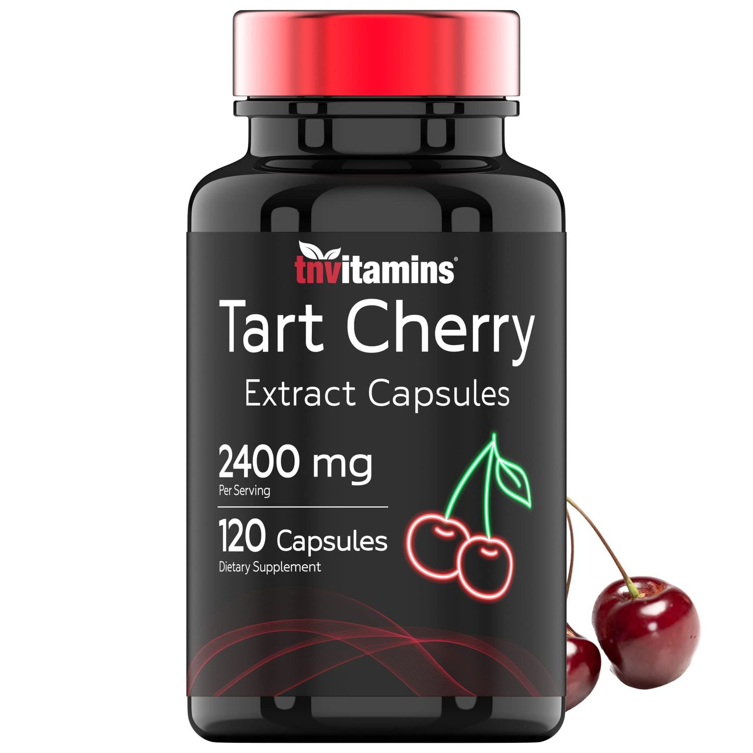 Tart Cherry Capsules (2400 MG - 120 Count) | from Montmorency Cherry Extract | Provides Antioxidants, Anthocyanins, &amp; Phytonutrients | Tart Cherry for Sleep and More! | Non-GMO, Made in The USA!