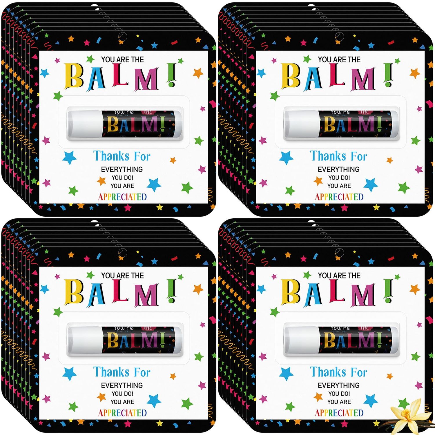 5 Pack Teacher Appreciation Gifts Lip Balm Bulk Back to School Thank You Gift for Employee Team Teacher Coworker Volunteer Inspirational Appreciation Party Favors for Women Men Club You&#39;re the Balm