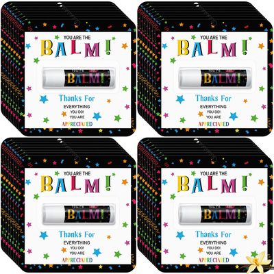 5 Pack Teacher Appreciation Gifts Lip Balm Bulk Back to School Thank You Gift for Employee Team Teacher Coworker Volunteer Inspirational Appreciation Party Favors for Women Men Club You&#39;re the Balm