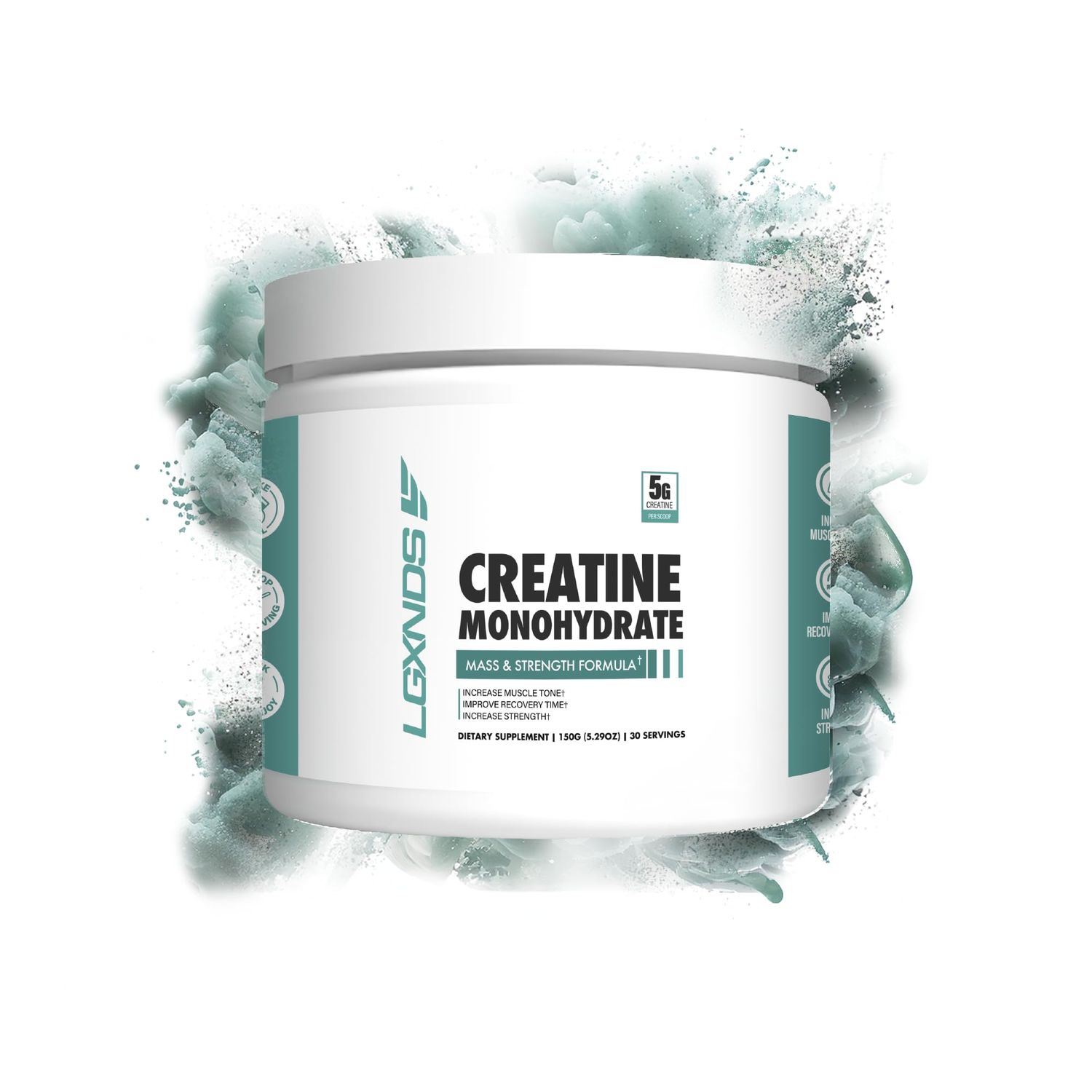 LGXNDS Creatine Monohydrate Micronized Powder - Mass &amp; Strength Formula (30 Servings)